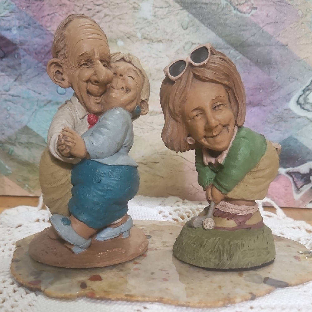 Vtg Vtg Sievers Cairn Grace Under Pressure Golf Figure W/ Annerversary Waltz